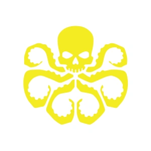 Ahtapot Sticker 17x17 Cm Sarı