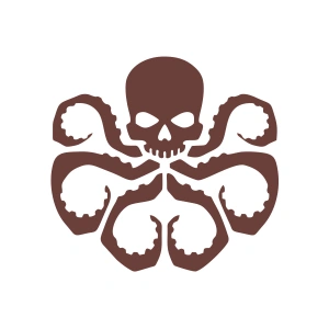 Ahtapot Sticker 17x17 Cm Kahverengi