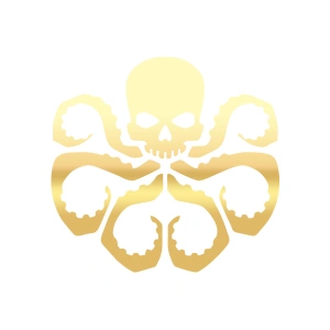 Ahtapot Sticker 17x17 Cm Gold