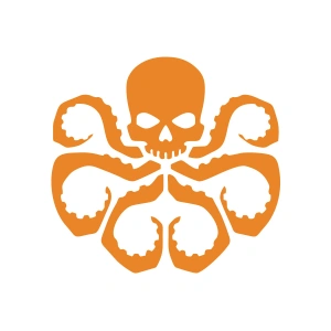 Ahtapot Sticker 17x17 Cm Turuncu