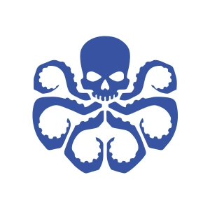 Ahtapot Sticker 17x17 Cm Mavi