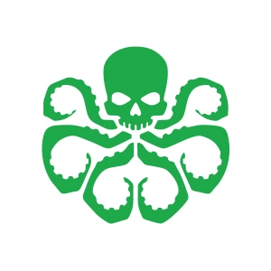 Ahtapot Sticker 17x17 Cm Yeşil