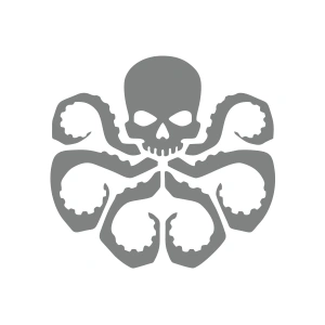 Ahtapot Sticker 17x17 Cm Gri