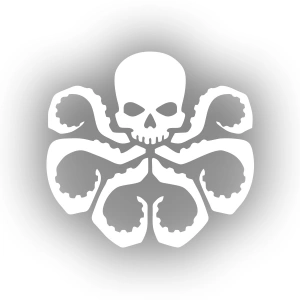 Ahtapot Sticker 17x17 Cm Beyaz