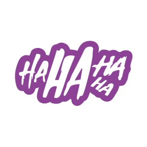 Ha ha ha ha Sticker 17x17 Cm Mor