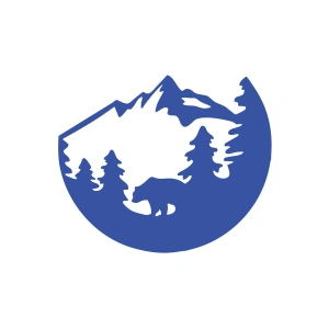 Doğa ve Dağ Sticker 17x17 Cm Mavi