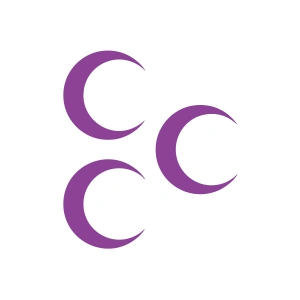 Üç Hilal Sticker 17x17 Cm Mor