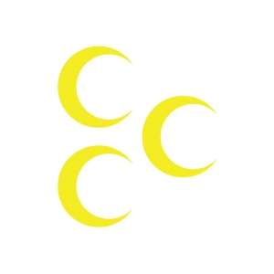 Üç Hilal Sticker 17x17 Cm Sarı