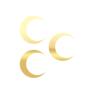 Üç Hilal Sticker 17x17 Cm Gold