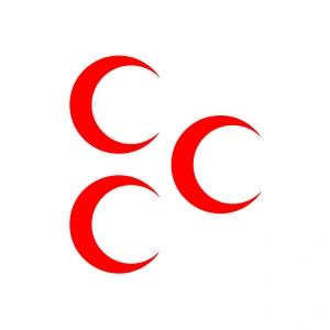 Üç Hilal Sticker 17x17 Cm Kırmızı