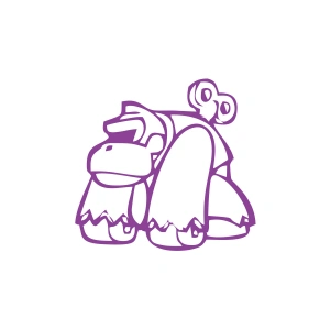 Goril Sticker 17x17 Cm Mor