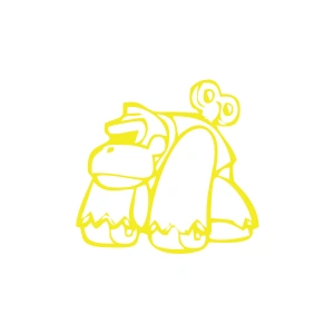 Goril Sticker 17x17 Cm Sarı