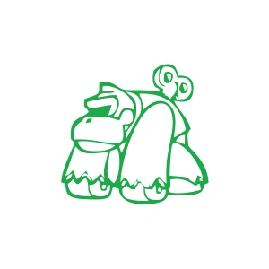 Goril Sticker 17x17 Cm Yeşil