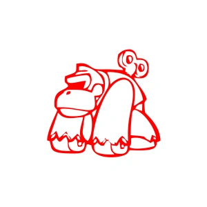 Goril Sticker 17x17 Cm Kırmızı