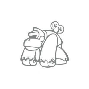 Goril Sticker 17x17 Cm Gri
