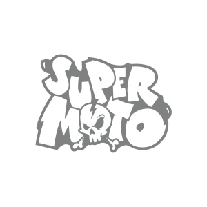 Super Moto Sticker 17x17 Cm Gri