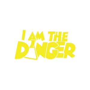 I am Danger Sticker 17x17 Cm Sarı