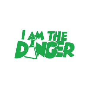I am Danger Sticker 17x17 Cm Yeşil