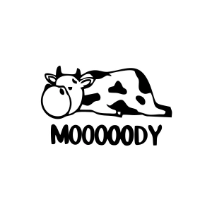 Moody Sticker 17x17 Cm Siyah