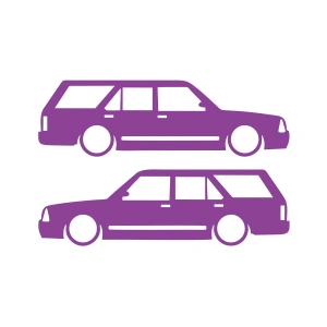 Basık Kartal Sticker 17x17 Cm Mor