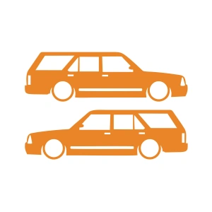 Basık Kartal Sticker 17x17 Cm Turuncu