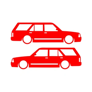 Basık Kartal Sticker 17x17 Cm Kırmızı