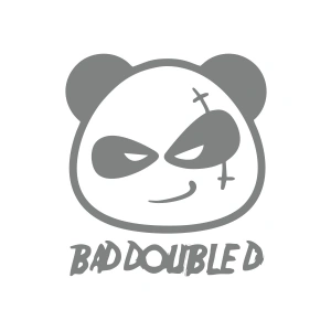 Kötü Panda Sticker 17x17 Cm Gri