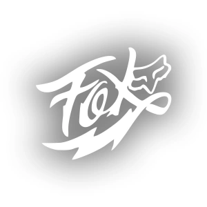 Fox Tilki Sticker 17x17 Cm Beyaz