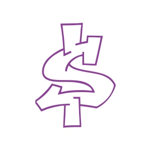 Dolar Sticker 17x17 Cm Mor