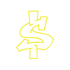 Dolar Sticker 17x17 Cm Sarı