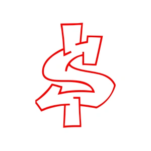 Dolar Sticker 17x17 Cm Kırmızı