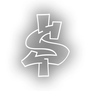 Dolar Sticker 17x17 Cm Beyaz