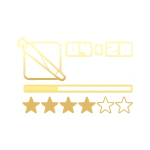 GTA Sticker 17x17 Cm Gold