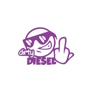 Dirty Diesel Sitcker 17x17 Cm Mor