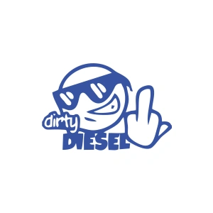 Dirty Diesel Sitcker 17x17 Cm Mavi