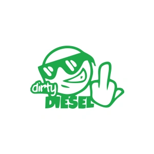 Dirty Diesel Sitcker 17x17 Cm Yeşil