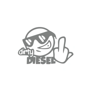 Dirty Diesel Sitcker 17x17 Cm Gri