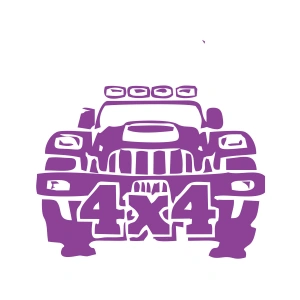 4x4 Off Road Jeep  Sticker 17x17 Cm Mor