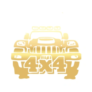4x4 Off Road Jeep  Sticker 17x17 Cm Gold