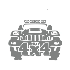 4x4 Off Road Jeep  Sticker 17x17 Cm Gri