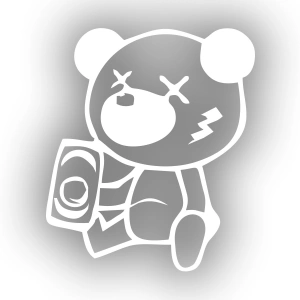 Sarhoş Panda Sticker 17x17 Cm Beyaz