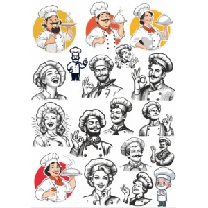 Aşçı Sticker Set