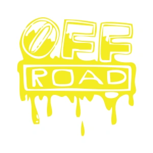 Offroad Sticker 17x17 Cm Sarı