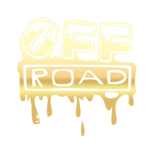 Offroad Sticker 17x17 Cm Gold