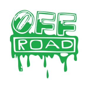 Offroad Sticker 17x17 Cm Yeşil