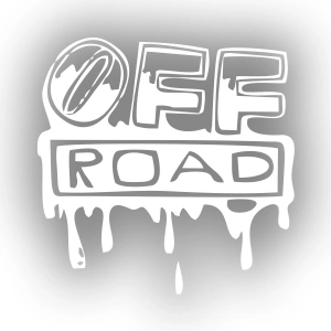 Offroad Sticker 17x17 Cm Beyaz