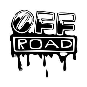 Offroad Sticker 17x17 Cm Siyah