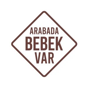 arabada Bebek Var Sticker 17x17 Cm Kahverengi