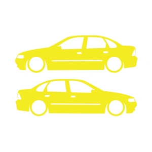 Basık Opel Vectra Sticker 17x17 Cm Sarı