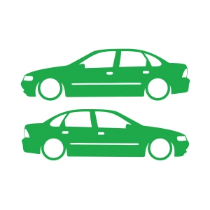 Basık Opel Vectra Sticker 17x17 Cm Yeşil